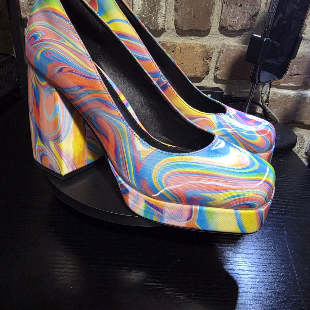 Katy Perry Collections Multicolor Platform Heels - Picture 2 of 5